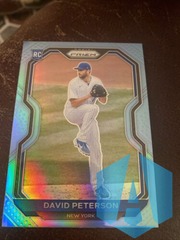 2021 Panini Prizm RC David Peterson #62 Carolina Blue Parallel New York Mets